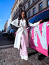 "LOTUS 13" leather imitation trench - WHITE